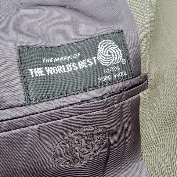 Hickey Freeman Boardroom Blazer Union Made Wool Lined Gray Size 43L - Picture 7 of 8